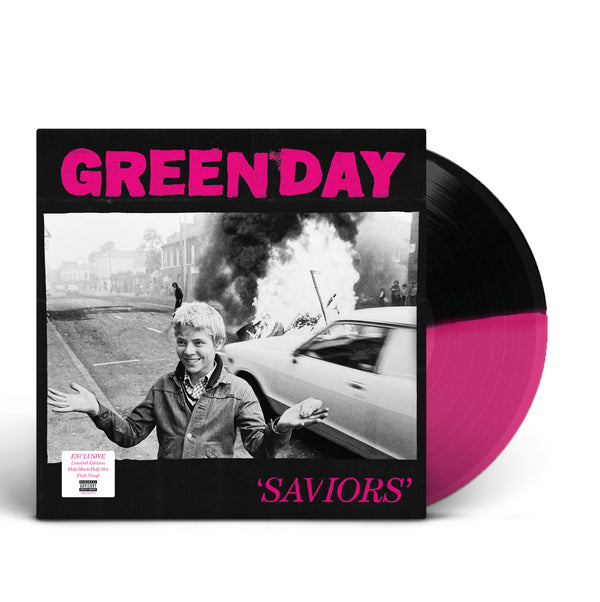Green Day Saviors (Magenta & Black Color Split Vinyl w/24"x36" Poster, Indie Exclusive)