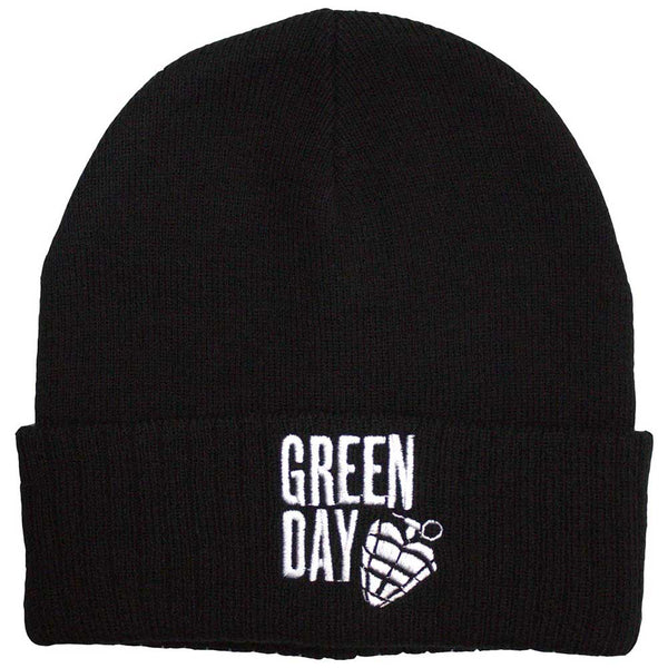 Green Day Stacked Logo & Grenade Black